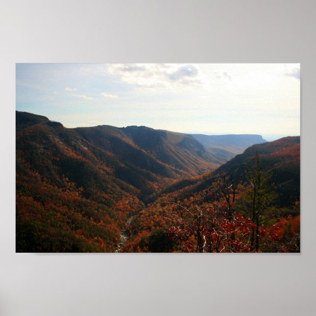 Linville Gorge im Herbst, North Carolina Poster (Vorne)