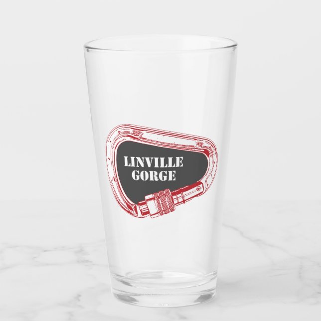 Linville Gorge Klettern Carabiner Glas (Vorderseite)