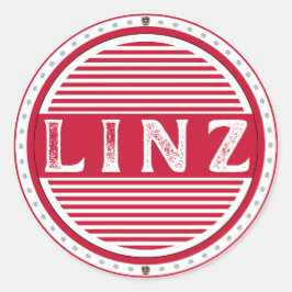 Linz City Pride Emblem – Austrian Identity Runder Aufkleber