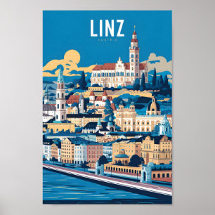 Linz Österreich Berühmter Reiseort Poster
