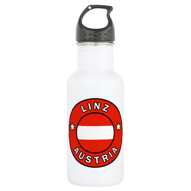 Linz Österreich Edelstahlflasche (Vorderseite)