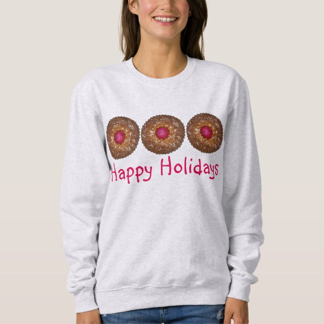 Linzer Torte Christmas Cookie Holiday Sweatshirt (Vorderseite)