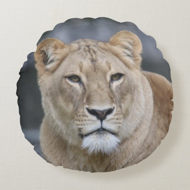 Lion 004 rundes kissen (Vorderseite)