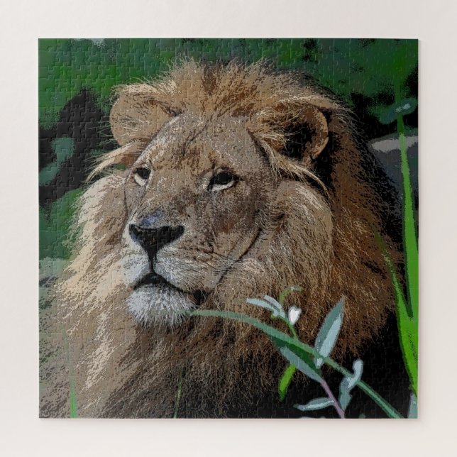 Lion 008 von JAMFoto Puzzle (Vertikal)
