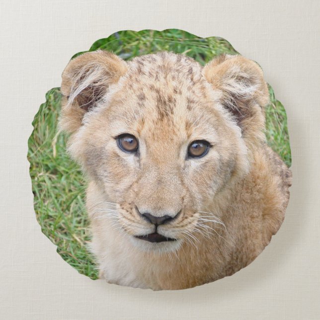 Lion 016 rundes kissen (Vorderseite)