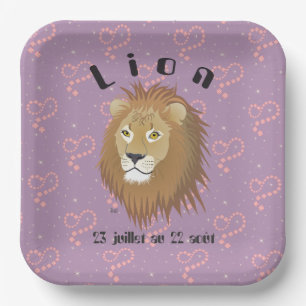 Lion 23 juillet au 22 août Assiette Pappteller