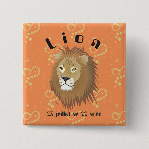 Lion 23 juillet au 22 août Boutons - Abzeichen Button