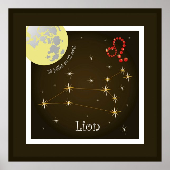 Lion 23 juillet au 22 août Poster (Vorne)