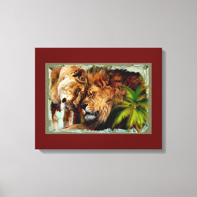 Lion 2 - überzogene Leinwand (Vorderseite)