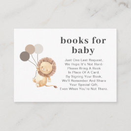 Lion 3 Brown Balloon Books for Baby Enclosure Card Begleitkarte