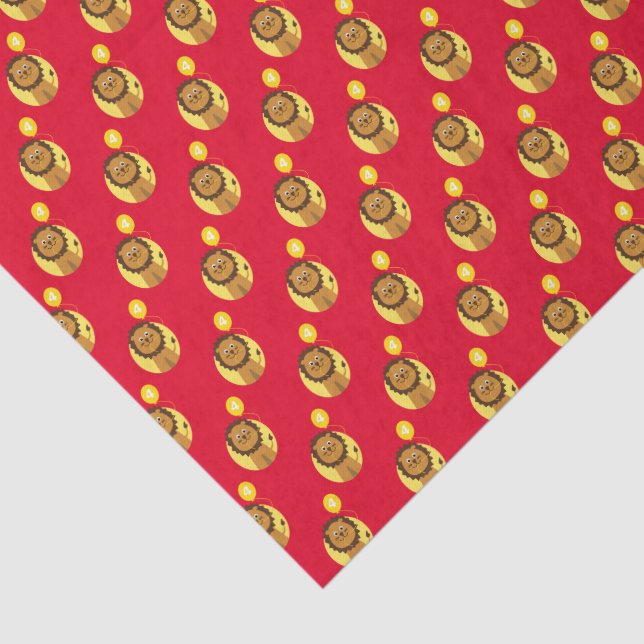 Lion 3 Jahre alt rot Seidenpapier (Ausschnitt)