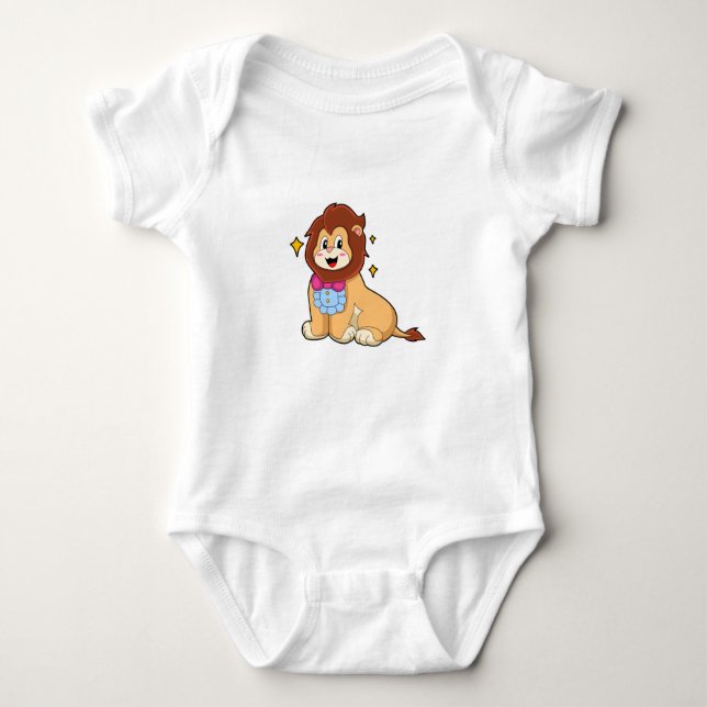 Lion als Gentleman mit Krawatte.PNG Baby Strampler (Vorderseite)
