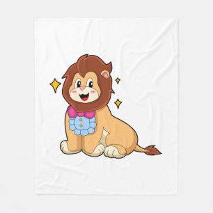 Lion als Gentleman mit Krawatte.PNG Fleecedecke