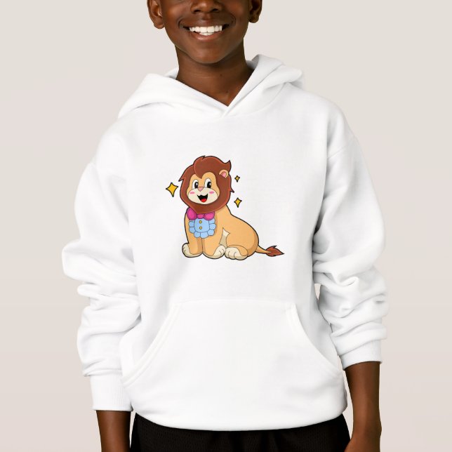 Lion als Gentleman mit Krawatte.PNG Hoodie (Vorderseite)