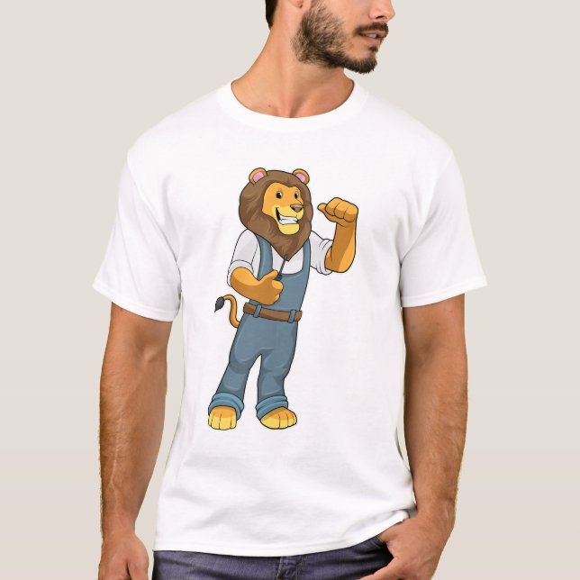 Lion als Handyman Schraubenzieher T-Shirt (Vorderseite)