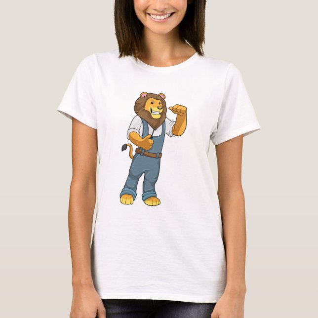 Lion als Handyman Schraubenzieher T-Shirt (Vorderseite)