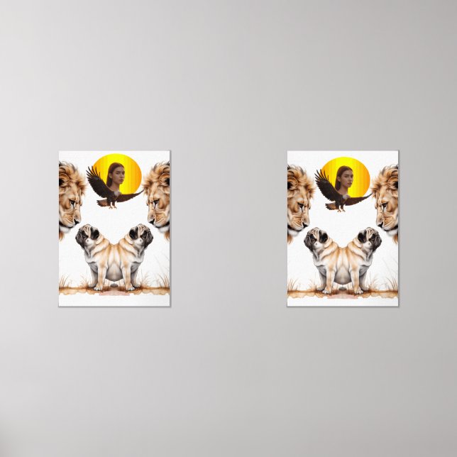 lion and dog bilderwand sets (Vorderseite)