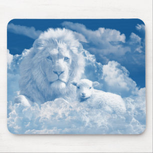 Lion and Lamb Mouse Pad Mousepad
