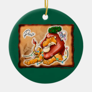 LION AND LAMB PEACE by Jeff Willis Art Keramik Ornament