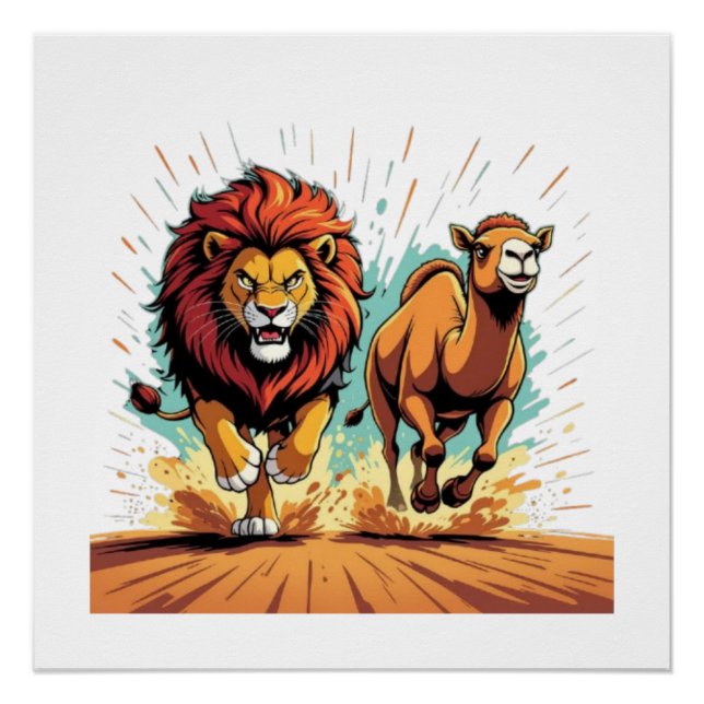 Lion and Llama Dash Poster (Vorderseite)