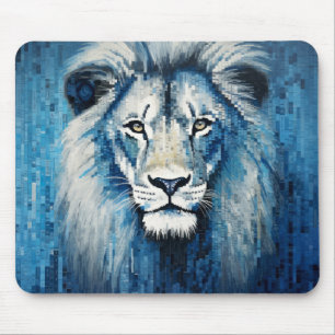 Lion Animal Art Deco Paint Mosaic Mousepad