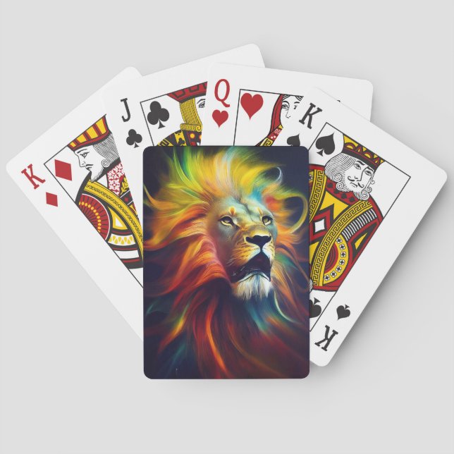 Lion Animal Discovery Adventure Nature Planet Spielkarten (Rückseite)