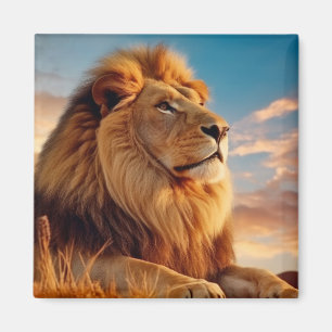 Lion Animal Nature Majestic Wilderness Magnet