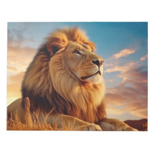 Lion Animal Nature Majestic Wilderness Notizblock