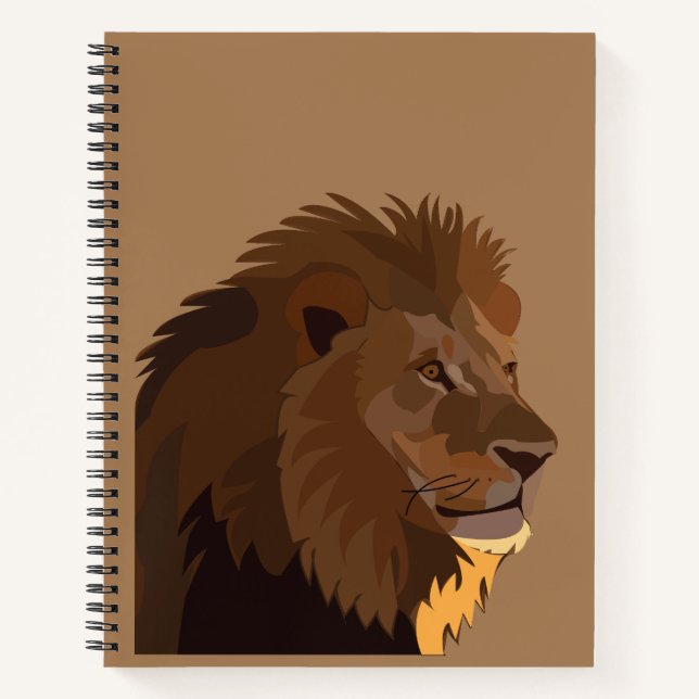 Lion Animal Wildlife Lion Notizbuch (Vorderseite)
