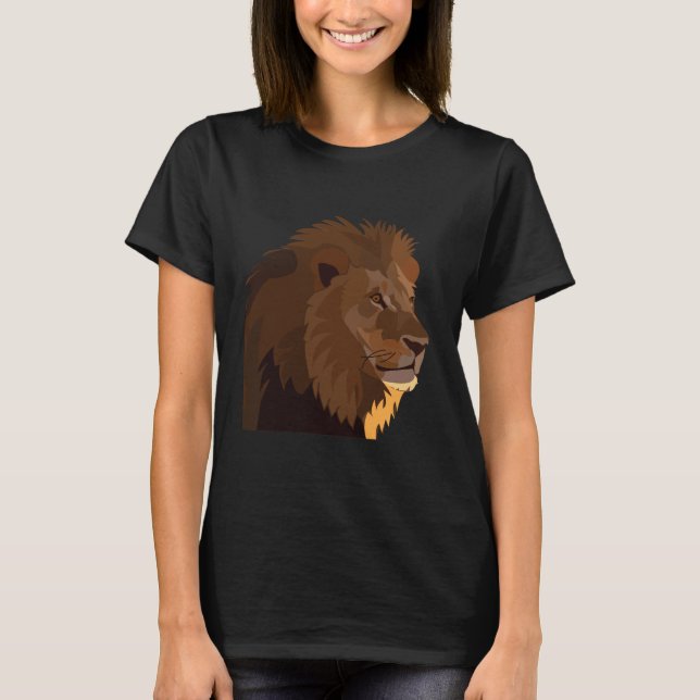 Lion Animal Wildlife Lion T-Shirt (Vorderseite)
