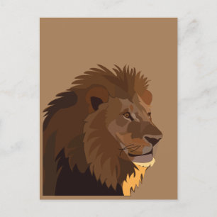 Lion Animal Wildlife Postkarte