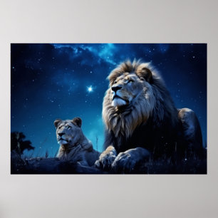 Lion Animal Wildlife Wilder Wilder Wilde Poster