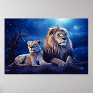 Lion Animal Wildlife Wilder Wilder Wilde Poster