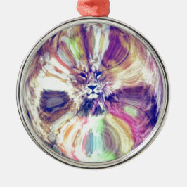 Lion Around Digital Art Ornament Aus Metall