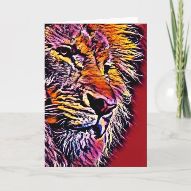 Lion Art Card Karte (Vorderseite)
