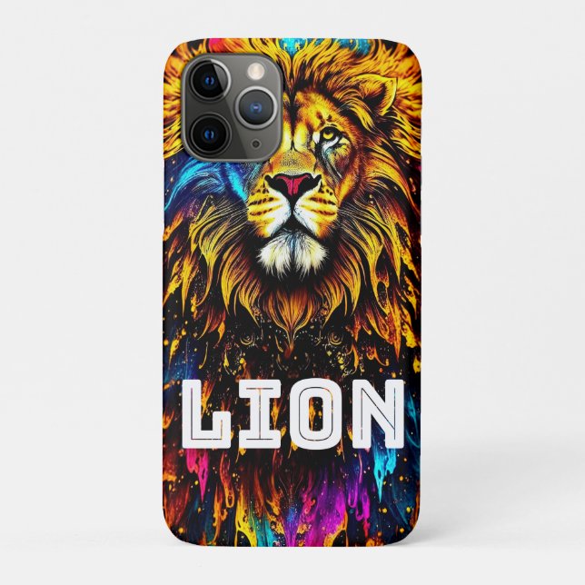 Lion Art Color Splash Case-Mate iPhone Hülle (Rückseite)