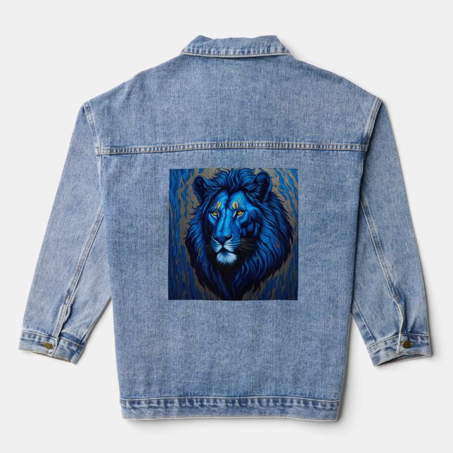 LION ART Denim Jacket Jeansjacke (Rückseite)