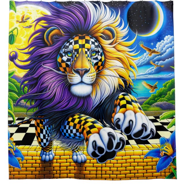 Lion Art Duschvorhang (Vorderseite)
