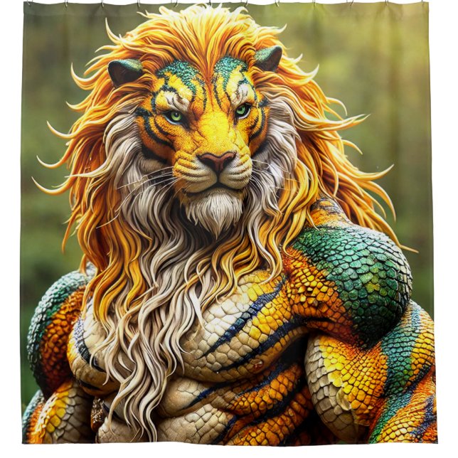Lion Art Duschvorhang (Vorderseite)