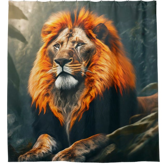 Lion Art Duschvorhang (Vorderseite)