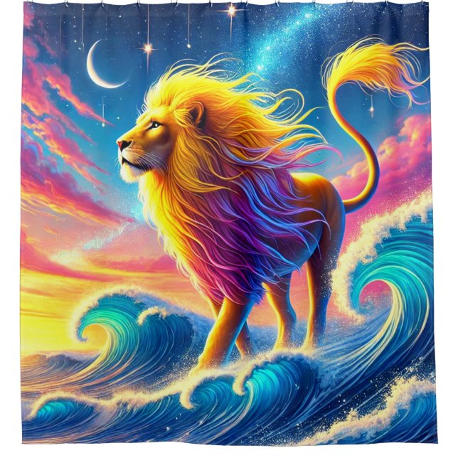 Lion Art Duschvorhang (Vorderseite)