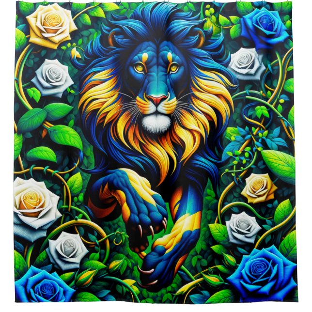 Lion Art Duschvorhang (Vorderseite)