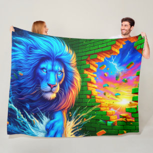 Lion Art Fleecedecke