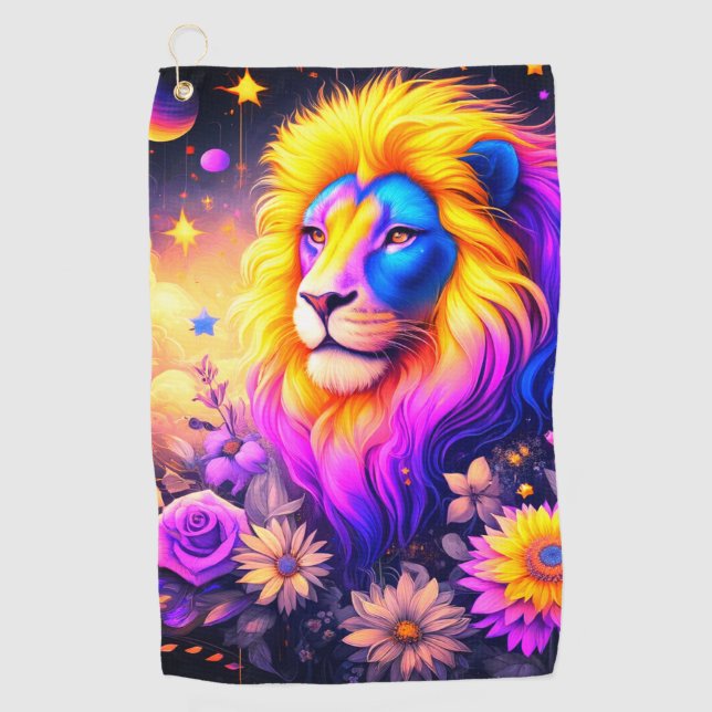 Lion Art Golfhandtuch (Vorderseite)