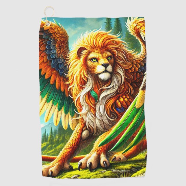 Lion Art Golfhandtuch (Vorderseite)