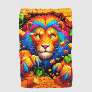 Lion Art Golfhandtuch