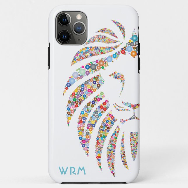 Lion Art Monogram farbenfroh Case-Mate iPhone Hülle (Rückseite)