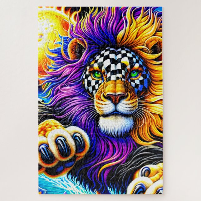 Lion Art Puzzle (Vertikal)