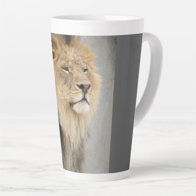 Lion Art Two-Tone-Kaffee-Tasse Milchtasse (Rechte Ecke)