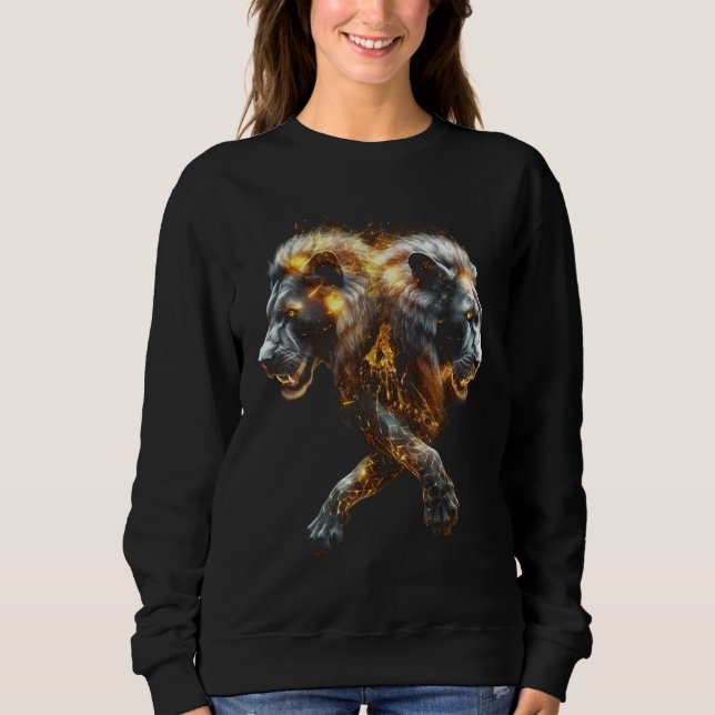 Lion Artwork  Art Animal Lion Sweatshirt (Vorderseite)